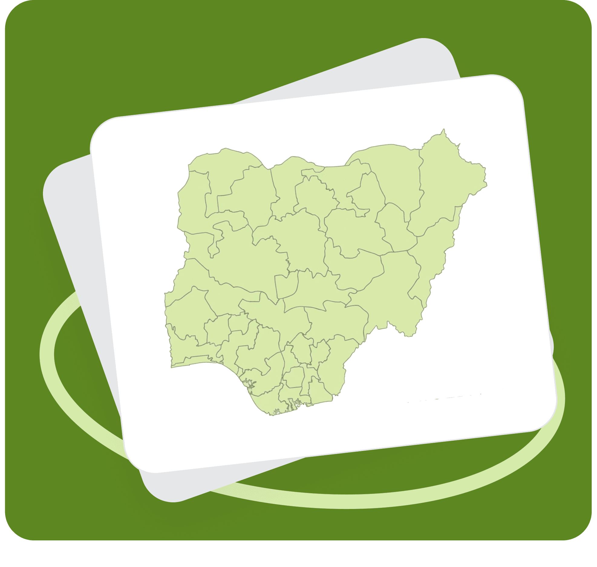 Map of Nigeria highlighting nationwide coverage