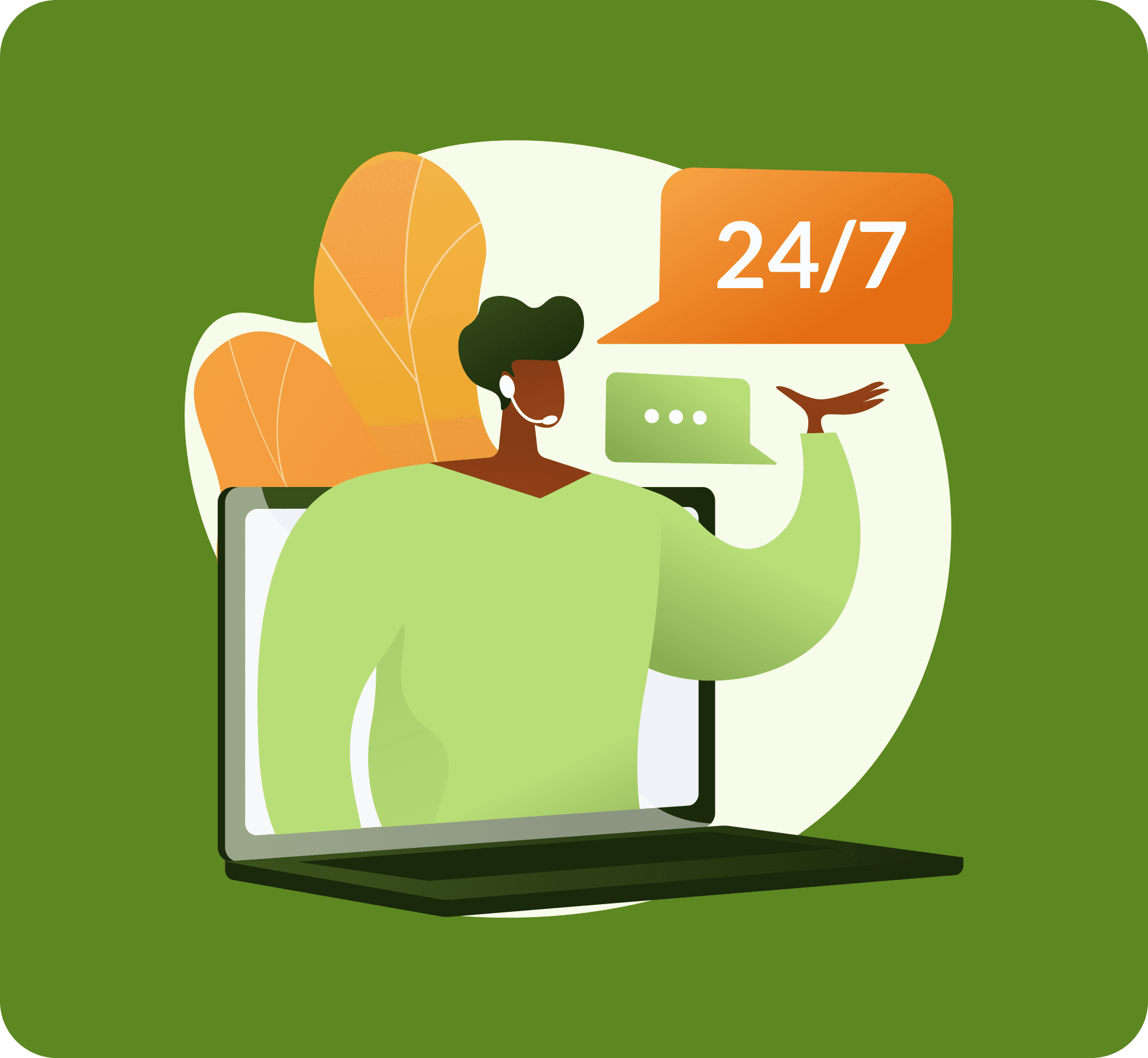 Illustration representing fast, reliable support