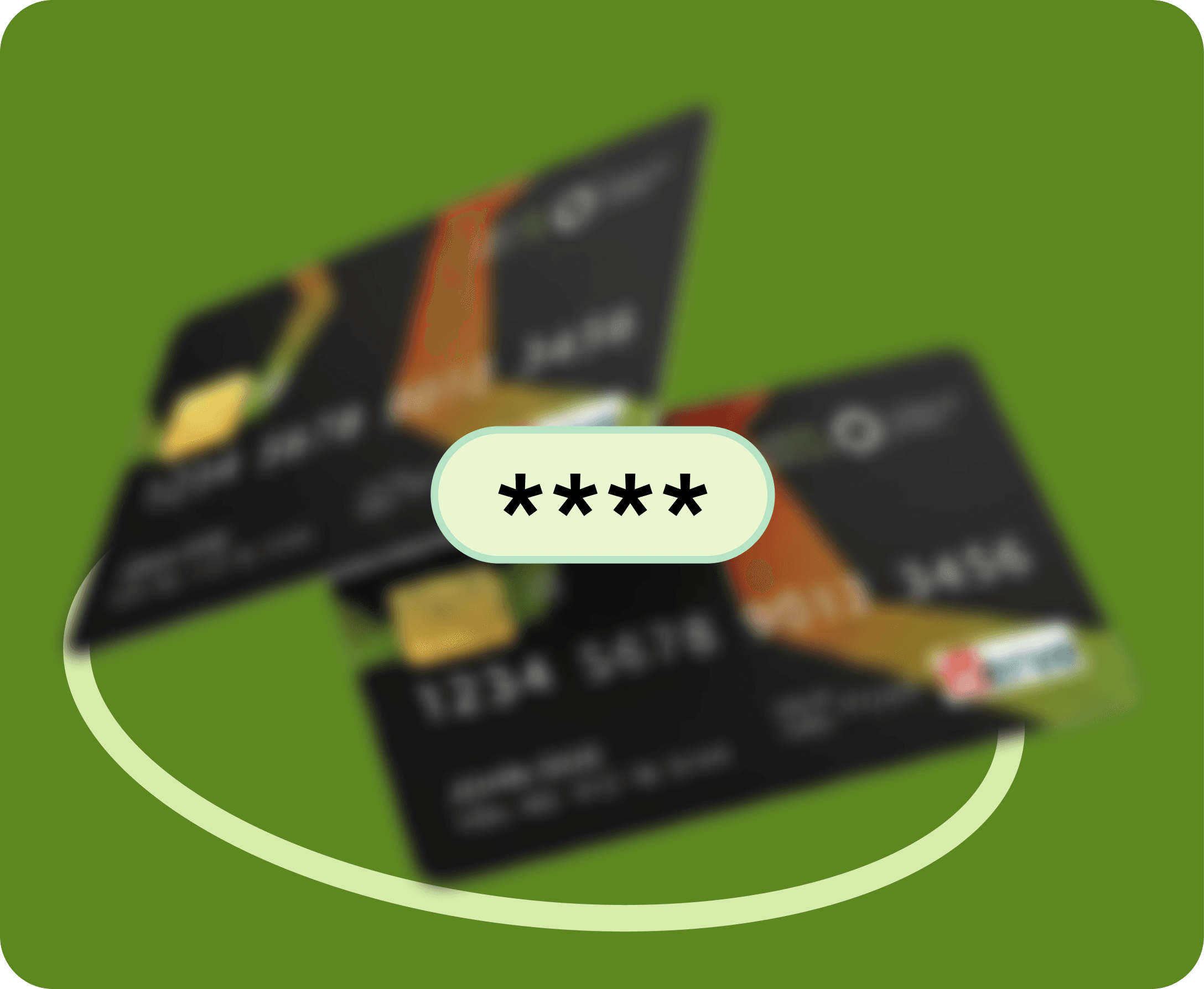 Illustration representing account and card security